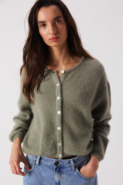 Vitow Cardigan Kaki Multichine