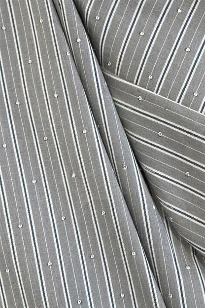 Atari Embellish Shirt Grey Stripe