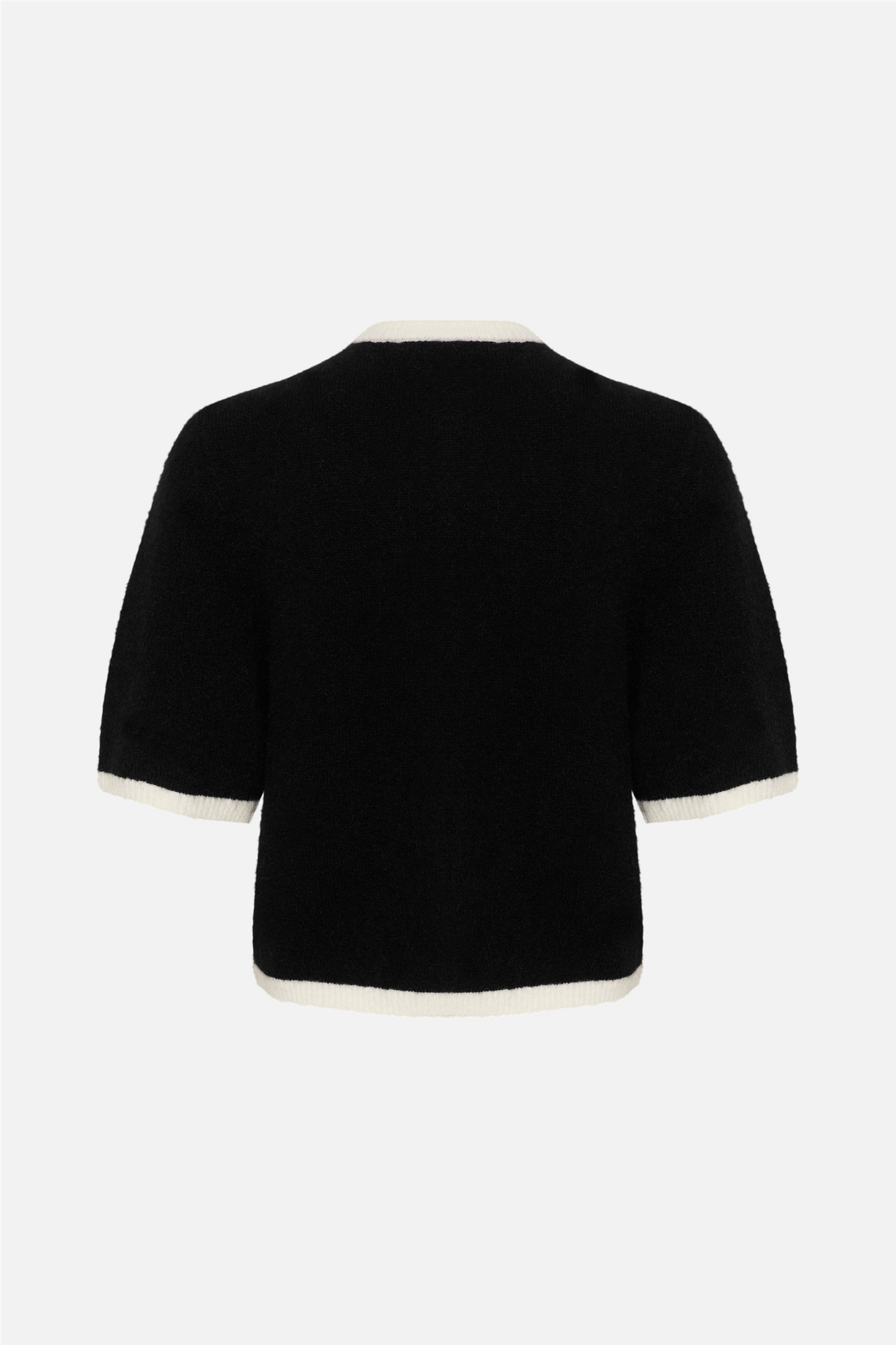 GZalpha contrast cardigan Black/Ivory Comb