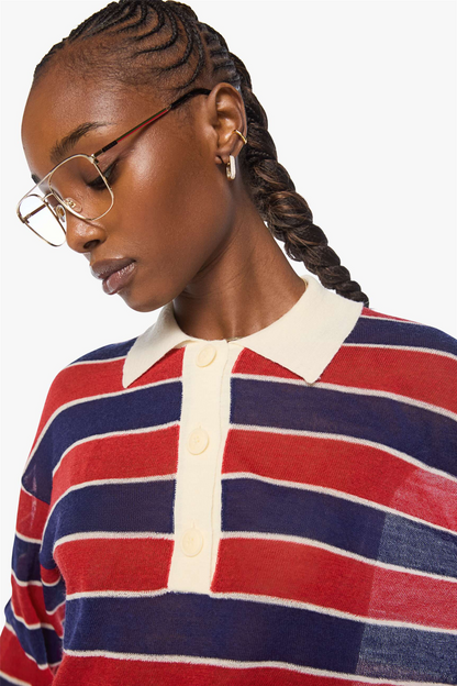 The Biggie Raquette Red And Navy Stripe.
