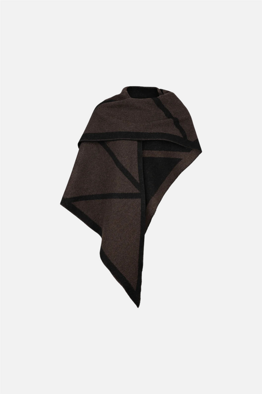 Triangle scarf Tobacco / Black