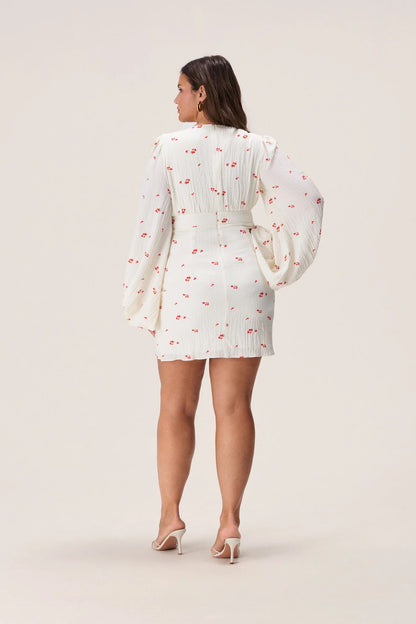 Florence Dress White/Red
