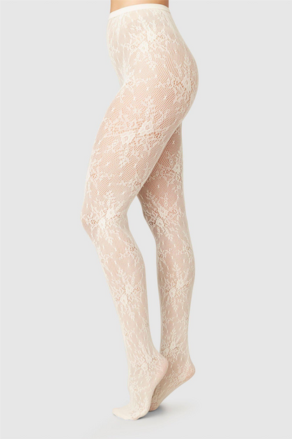 Rosa Lace Tights Ivory