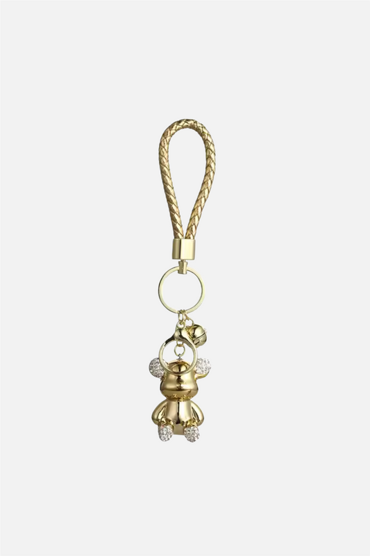 Golden Bear Bag Charm Gold