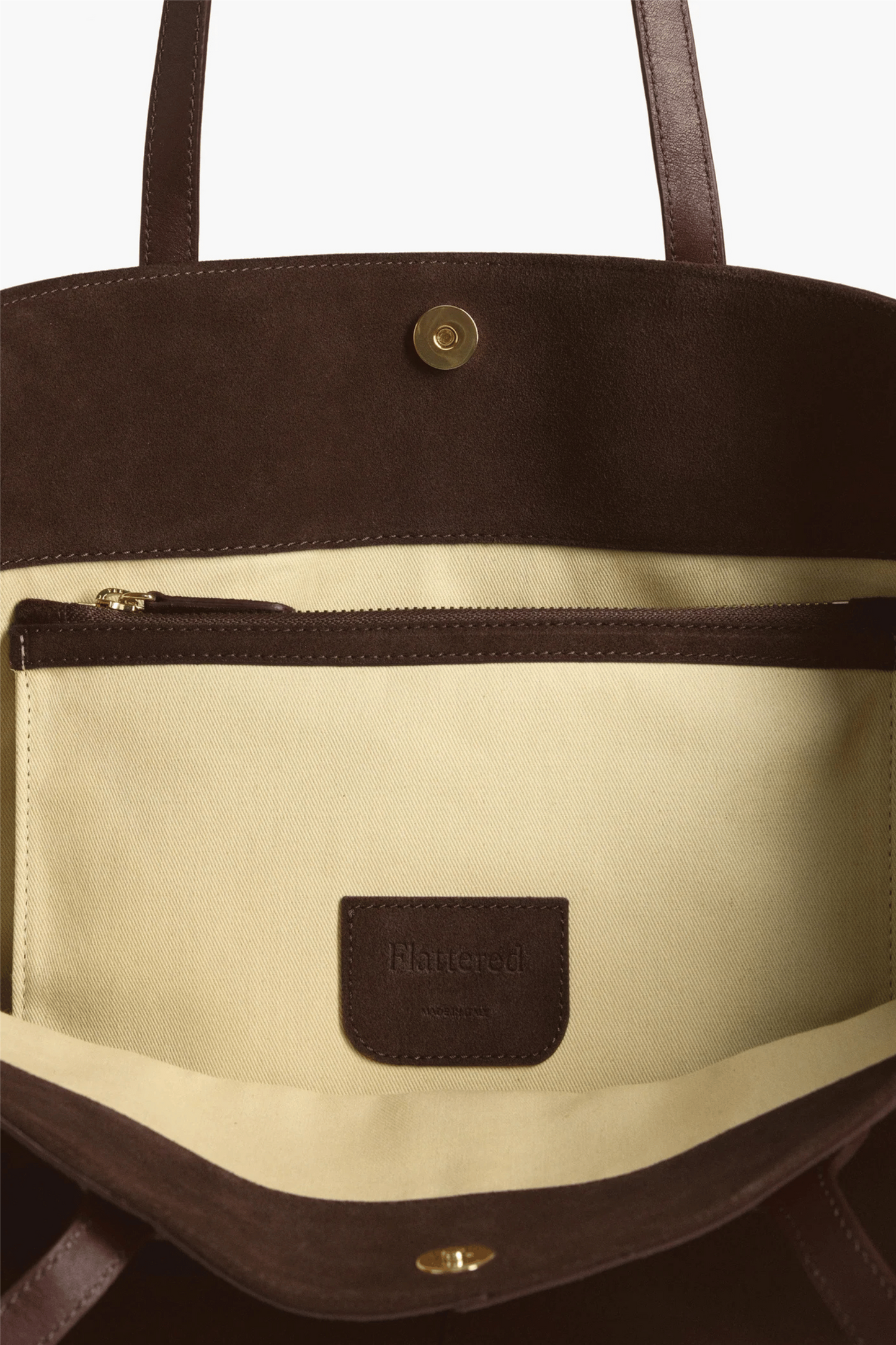 Lesley Tote Bag Suede Chocolate