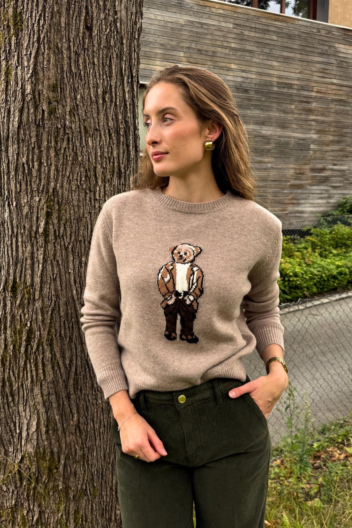 Heritage Bear Sweater Beige.