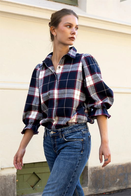 Amy Shirt Nordic Plaid.