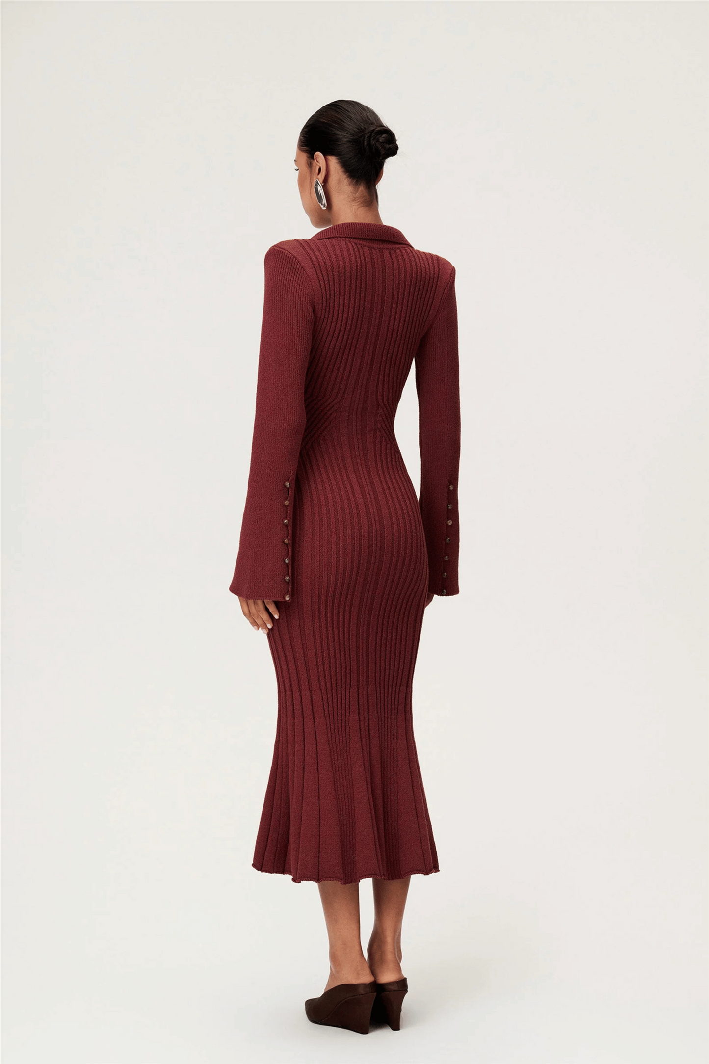 Sondrio Midi Dress Burgundy