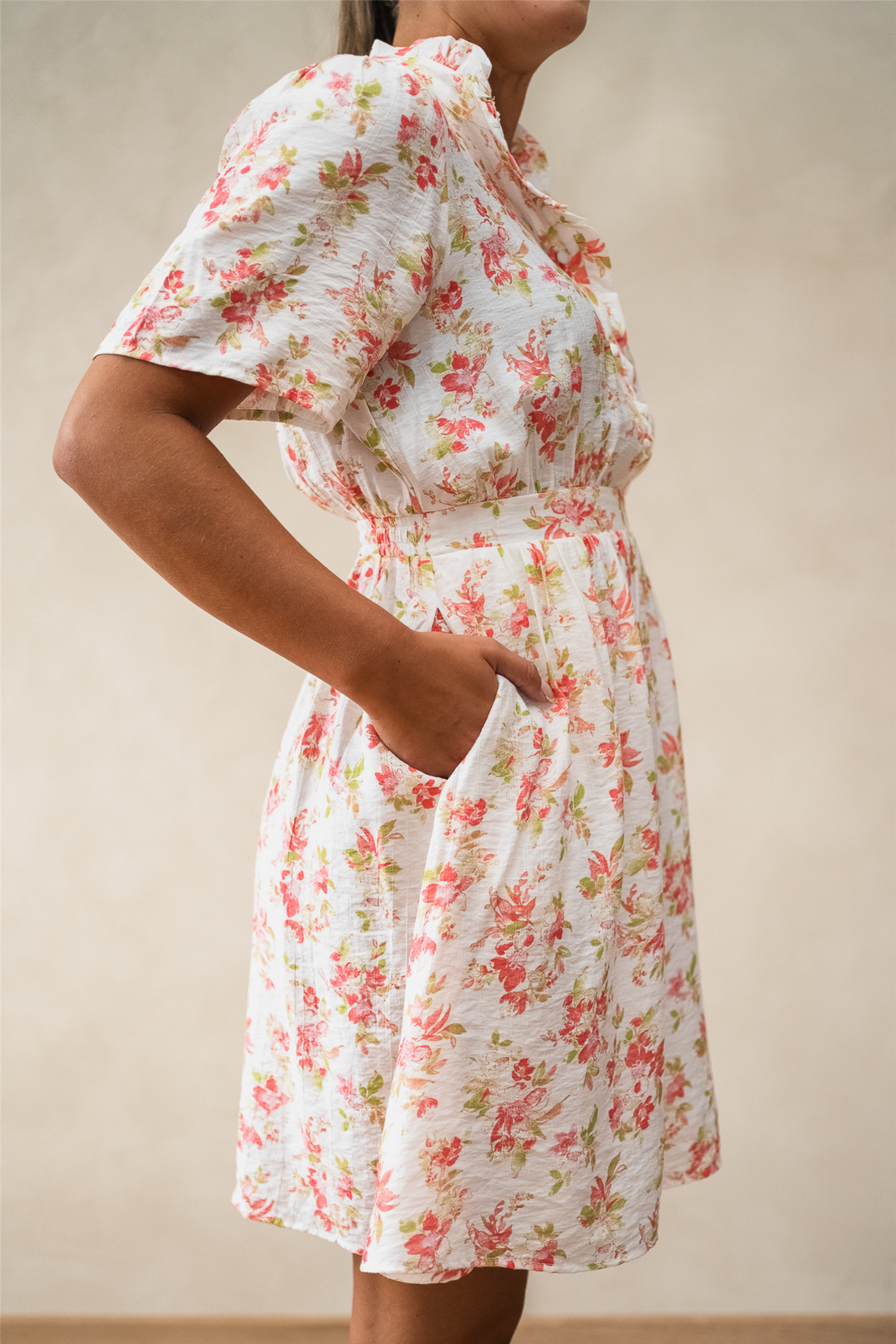 RAUSAstrid 2/4 Dress AOP Cry Rose Flower