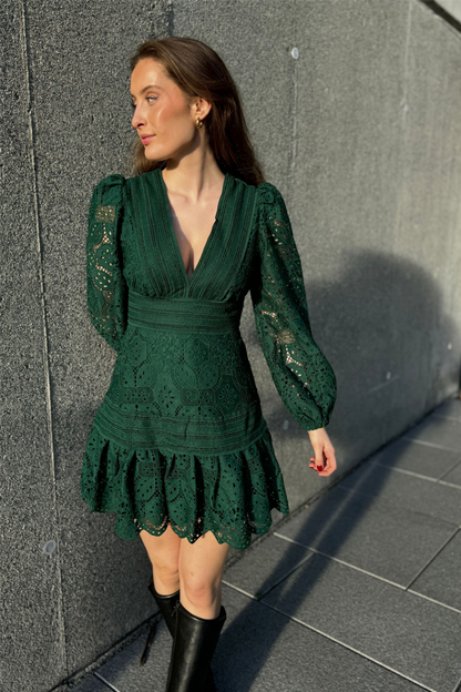 Castle Dress Deep Green