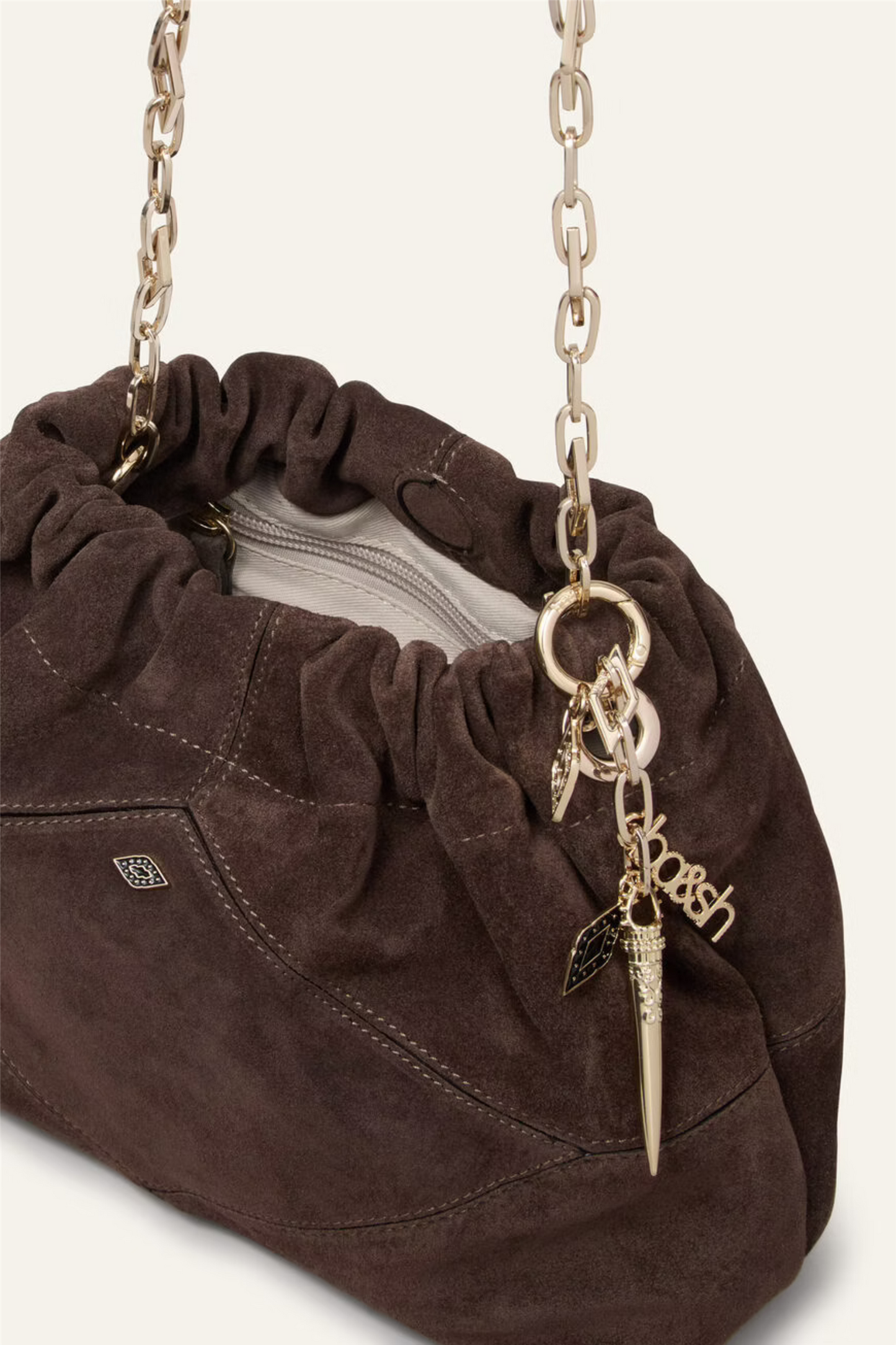 Bag S Suede Mini June Tote Choco.
