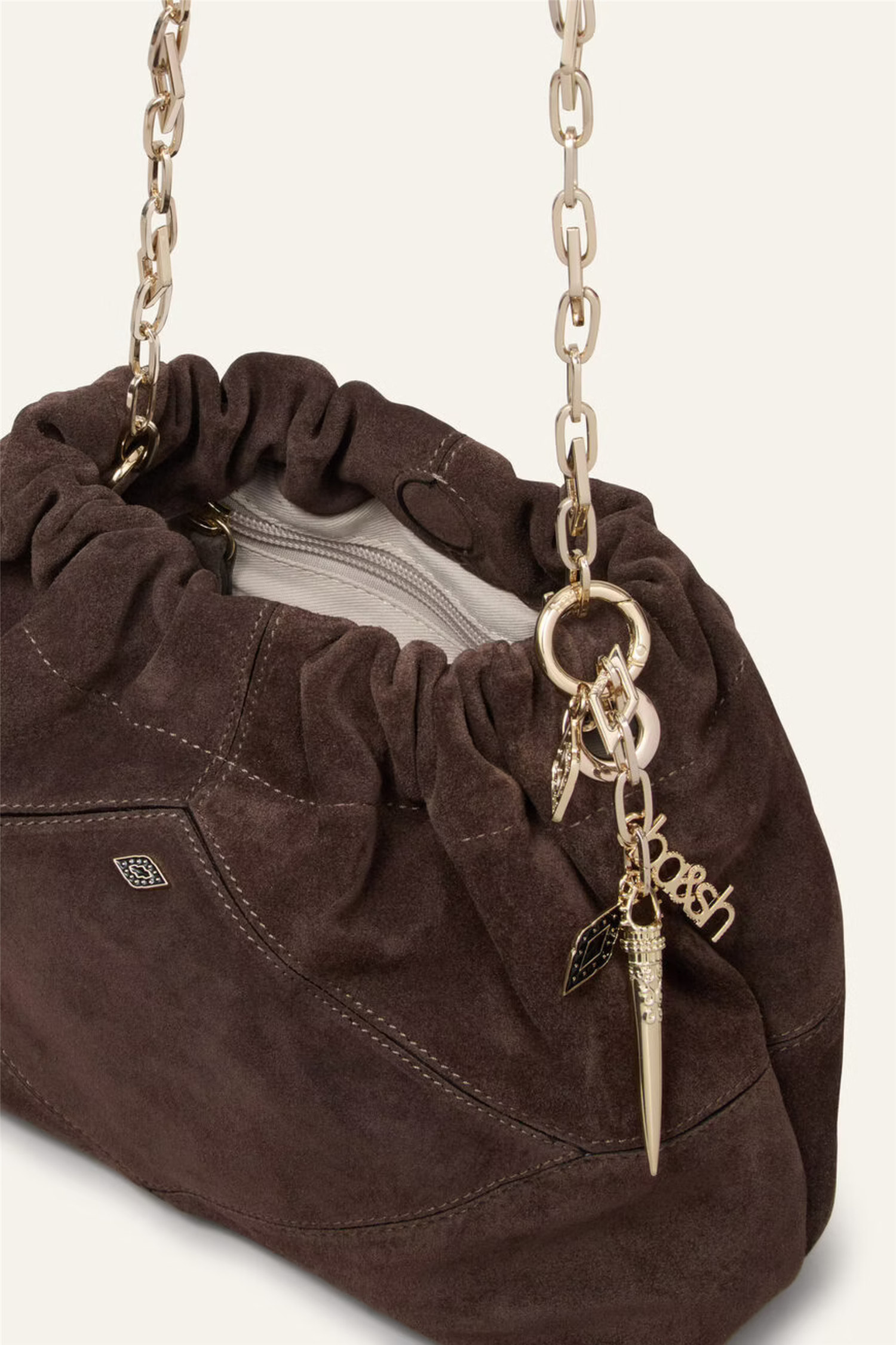 Bag S Suede Mini June Tote Choco.