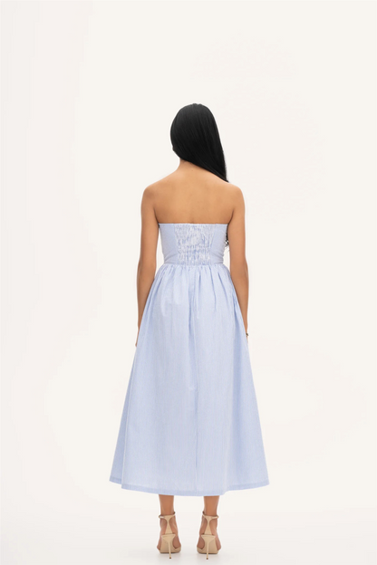 Rose Dress Stripe Blue Stripe