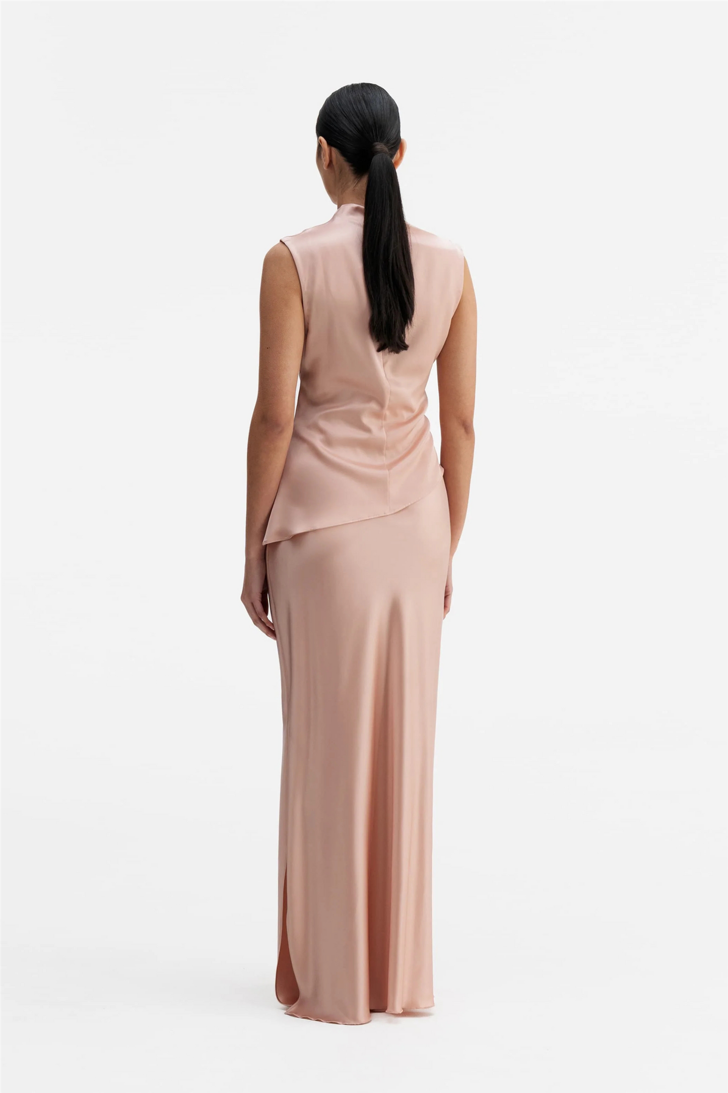 Hana Long Logo Skirt Dusty Pink