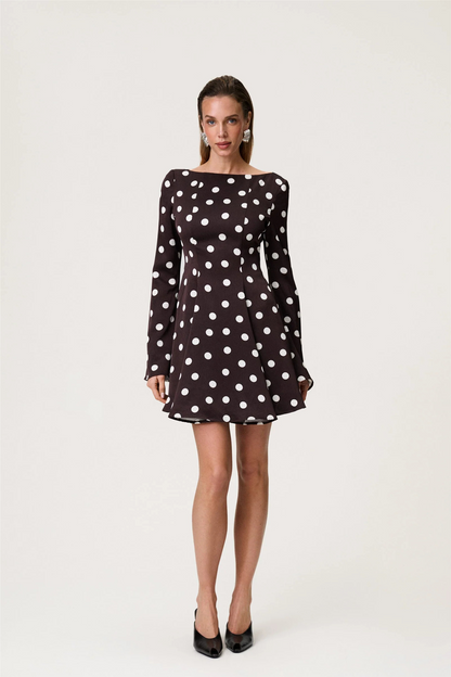 Riom dress Brown Dot