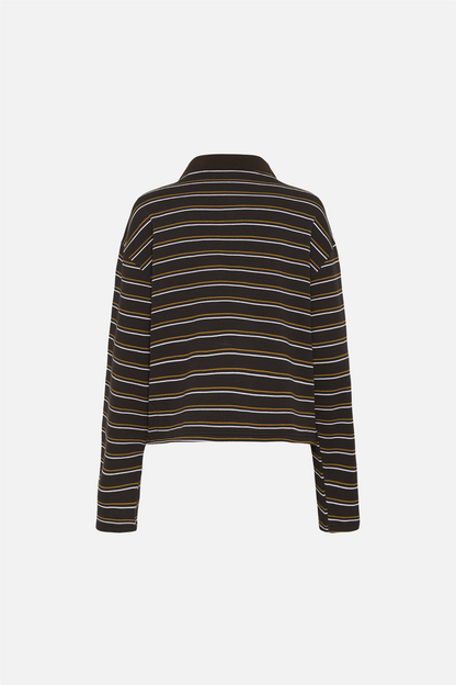 GZpilova LS polo tee Ganache Striped.