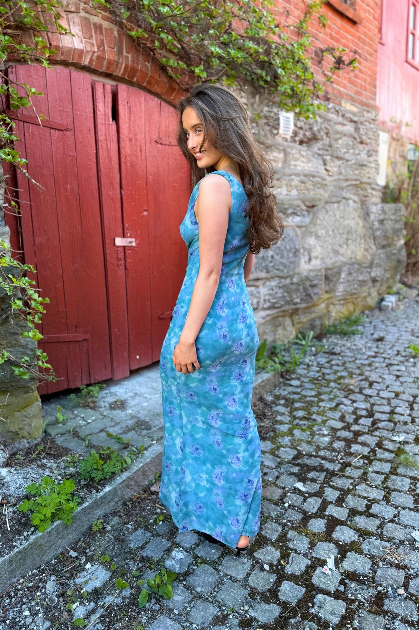 Almeria Dress Dusty Blue