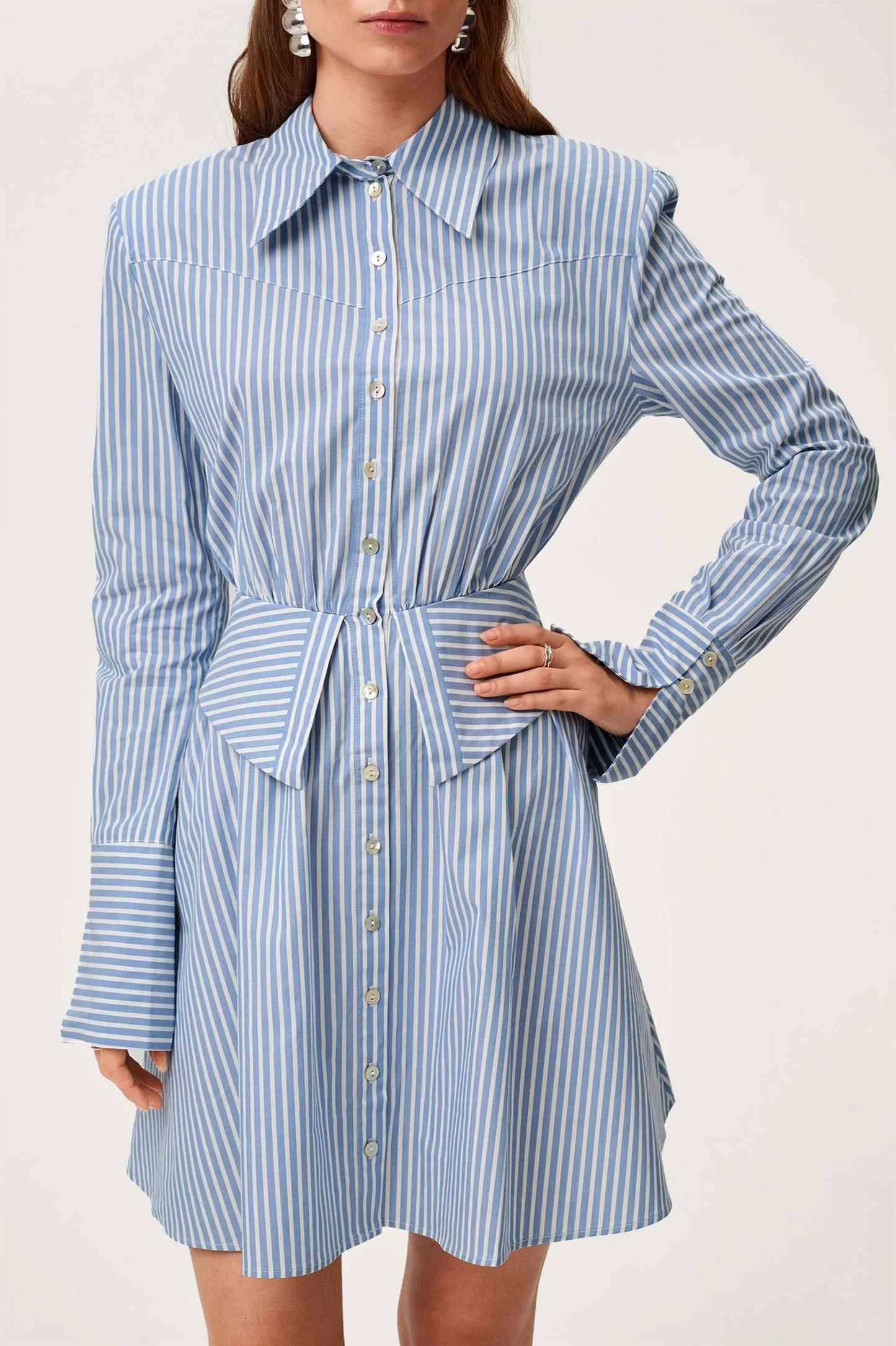 Alassio Dress Blue Stripe