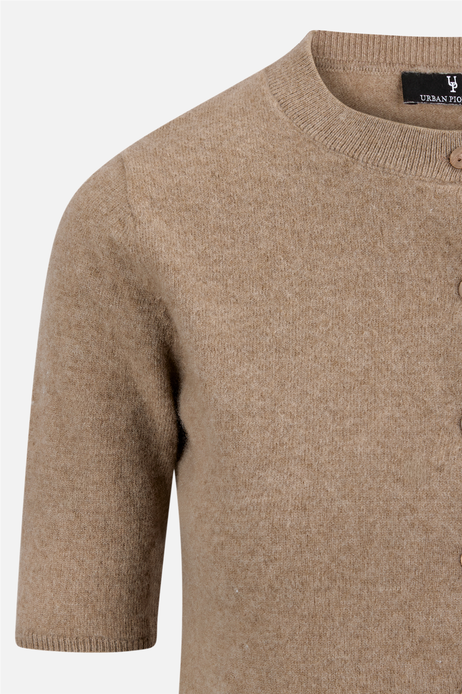 Indira SS Cardigan Brown Sand.
