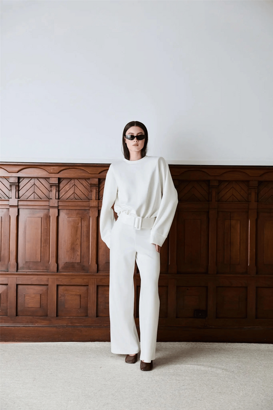 Elle pant Bright White.