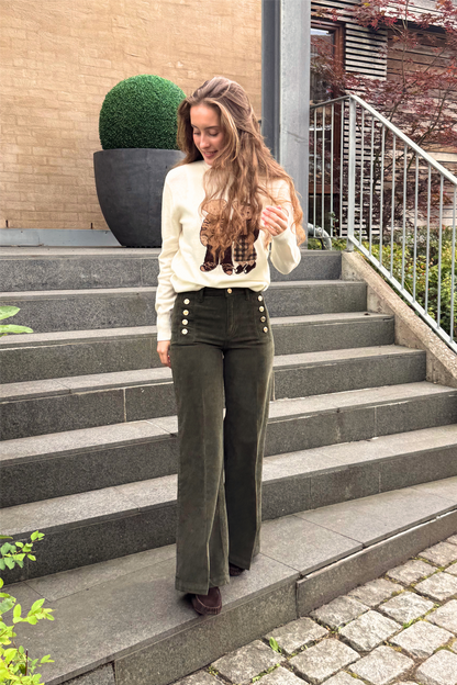 Giudith Cord Jeans Militare