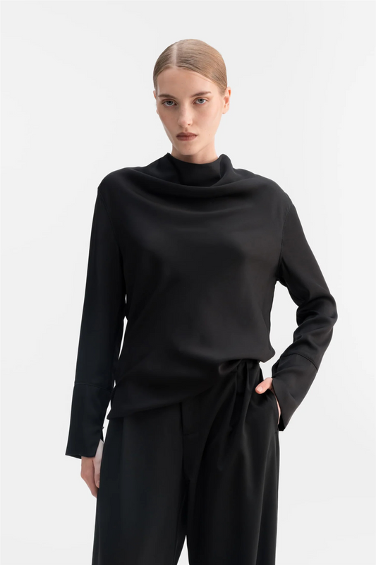 Ayumi silk blouse Black
