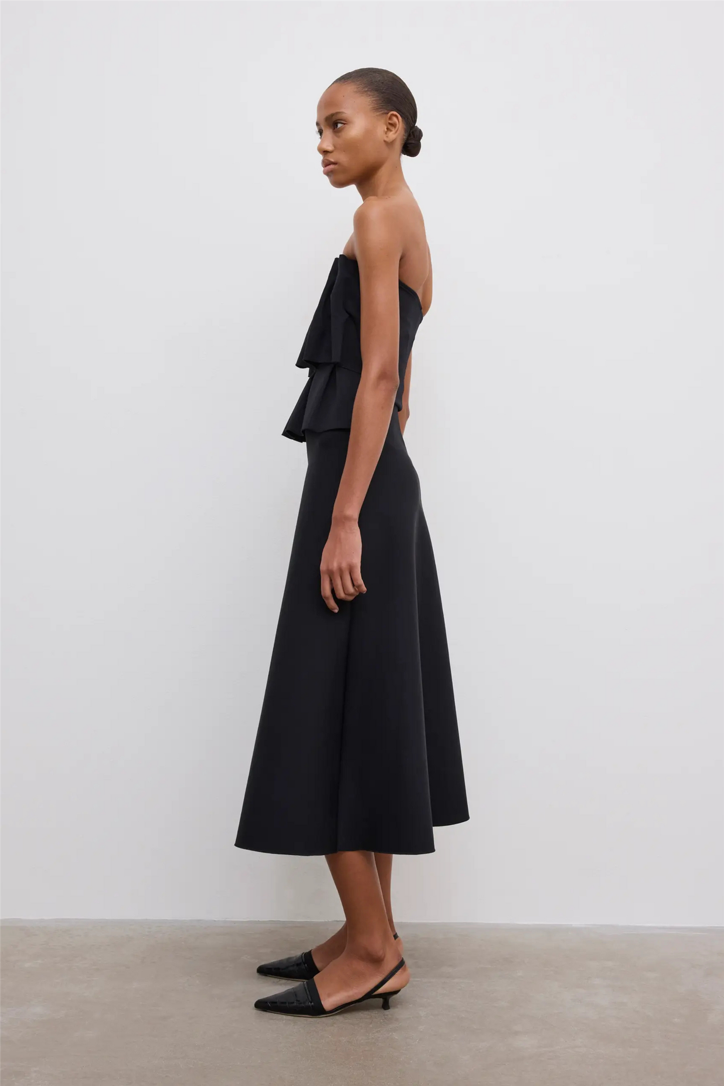 Sculpted Tube Top Black.