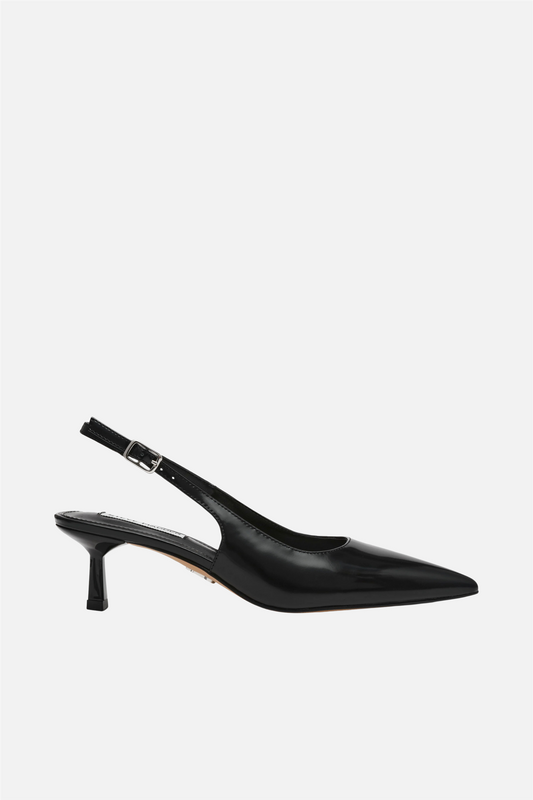 Korra Heels Black Box Leather