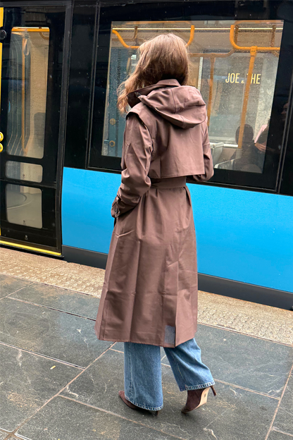 Regndråpe Trench Coat Brown