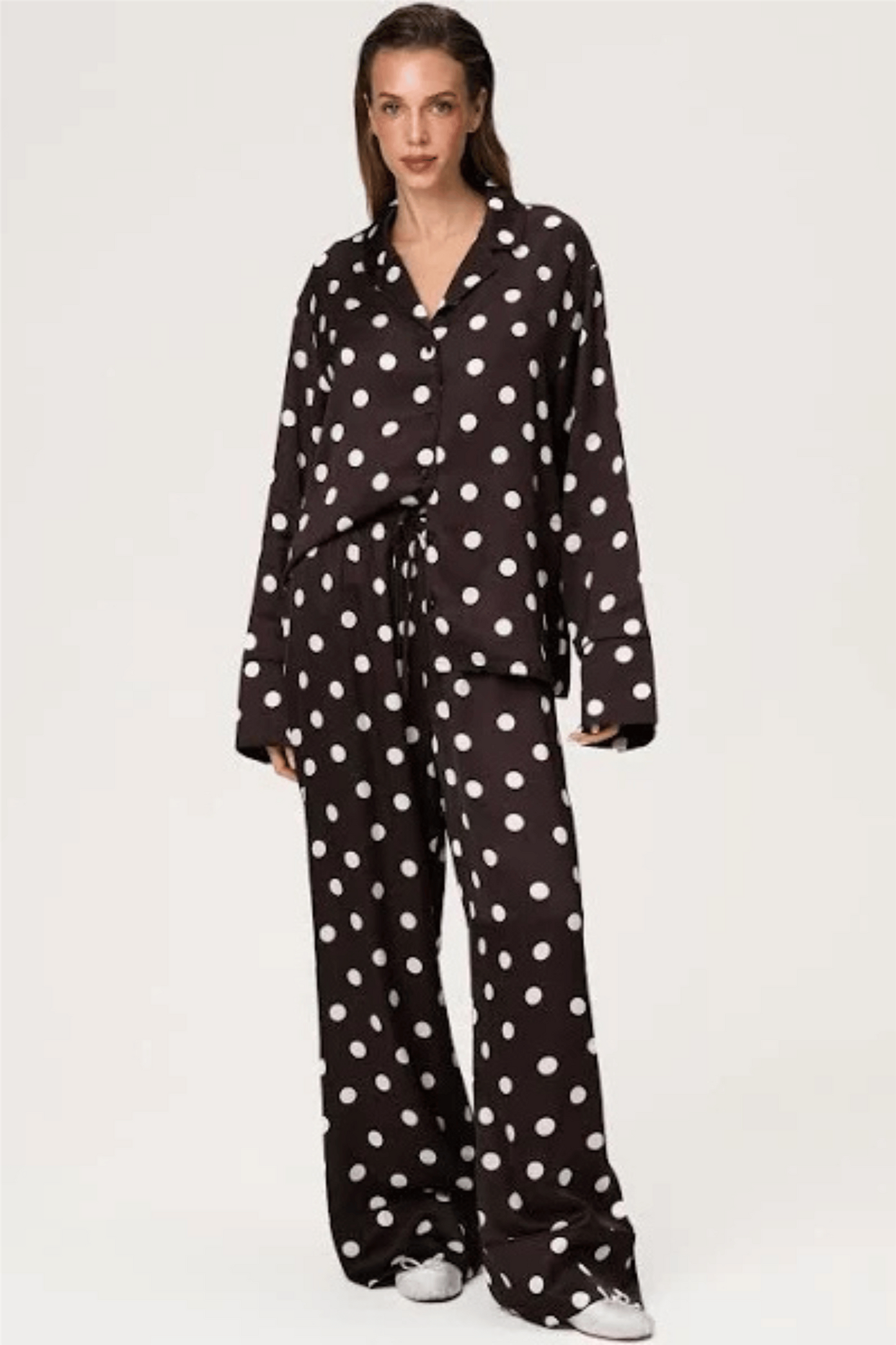 Aspen Pyjamas Brown Dot