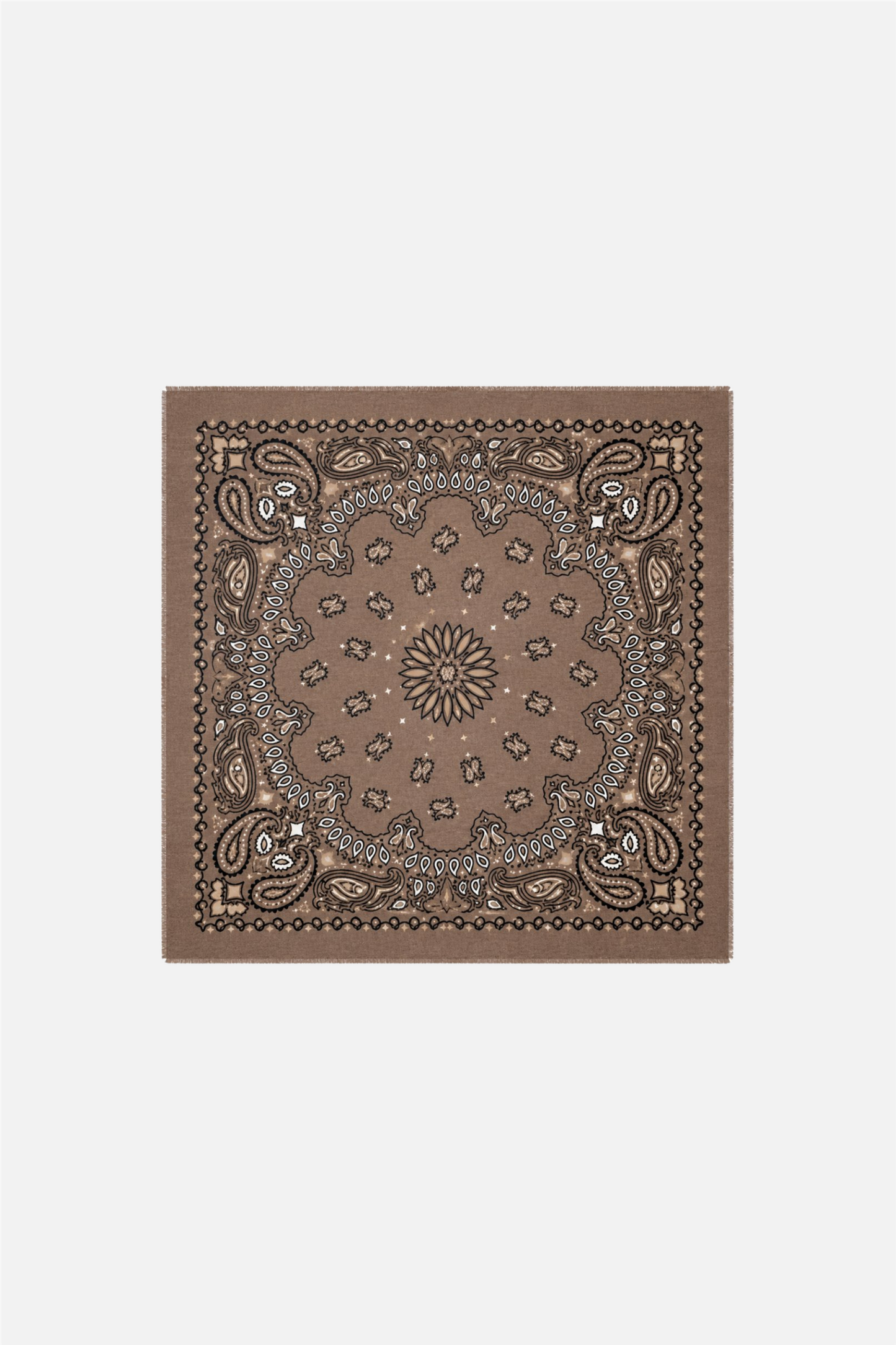 Large Paisley Scarf Taupe.