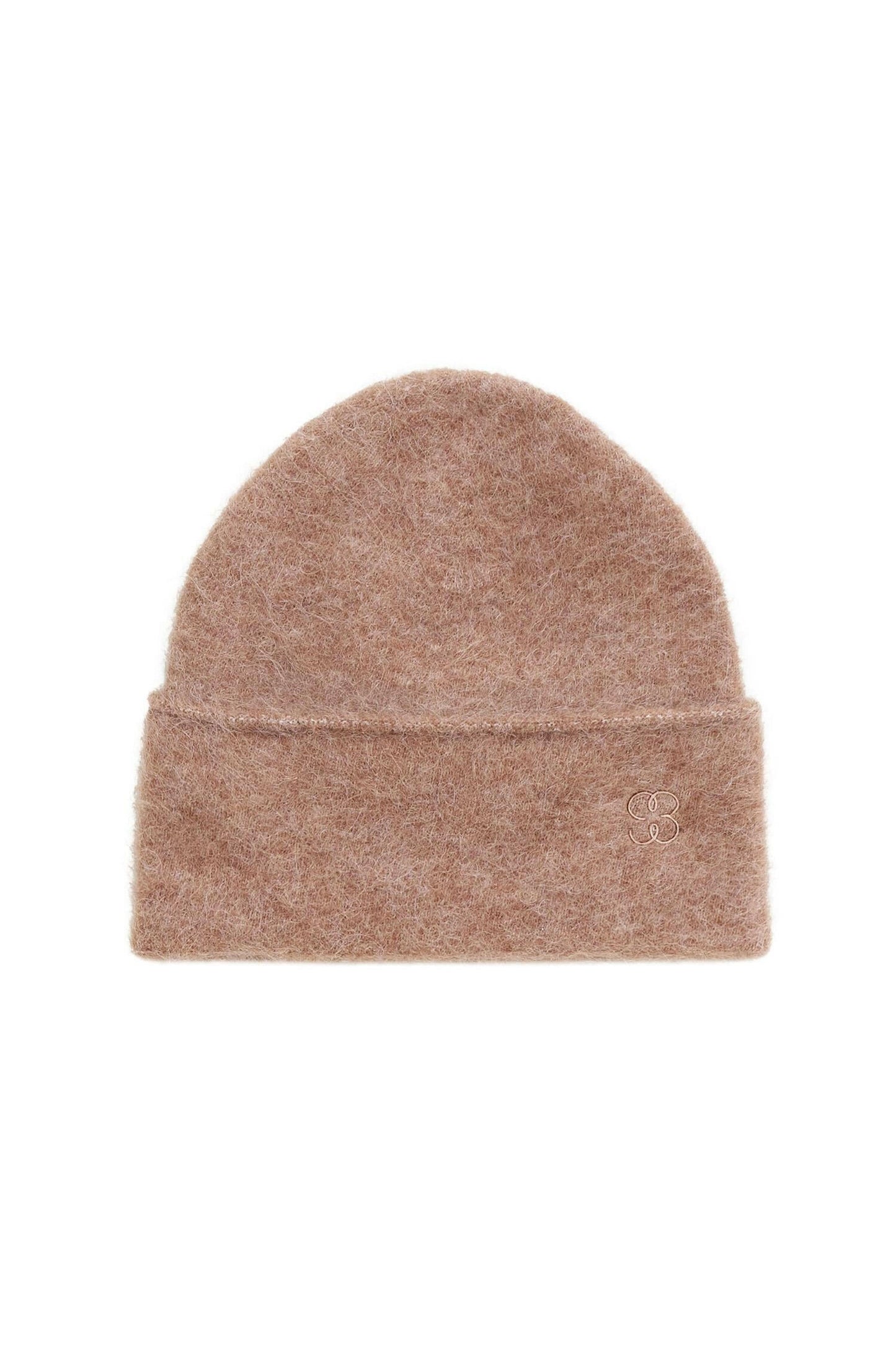 Fluffy hat Dark Beige.