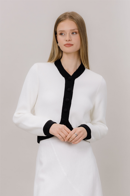 Rialta Cardigan Cream.