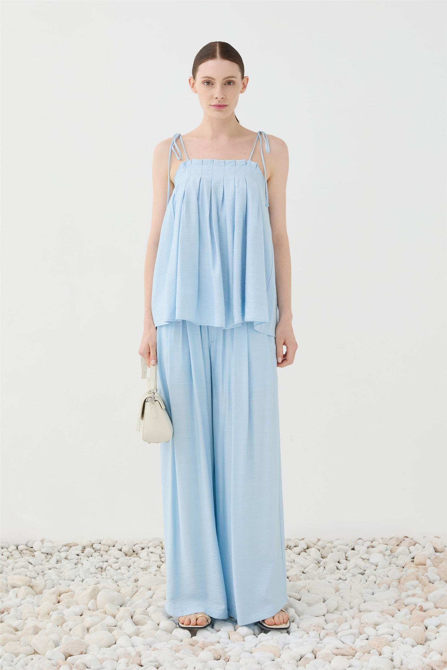 Pleat Top Celeste