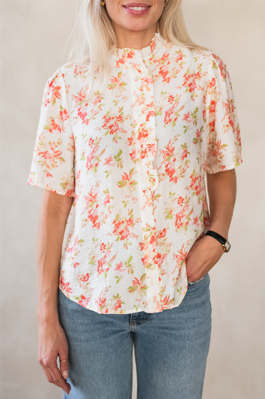 RAUSAstrid 2/4 Shirt AOP Cry Rose Flower