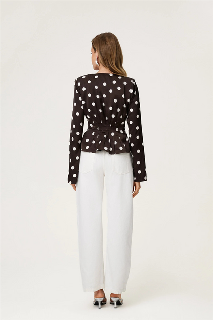 Marmo blouse Brown Dot