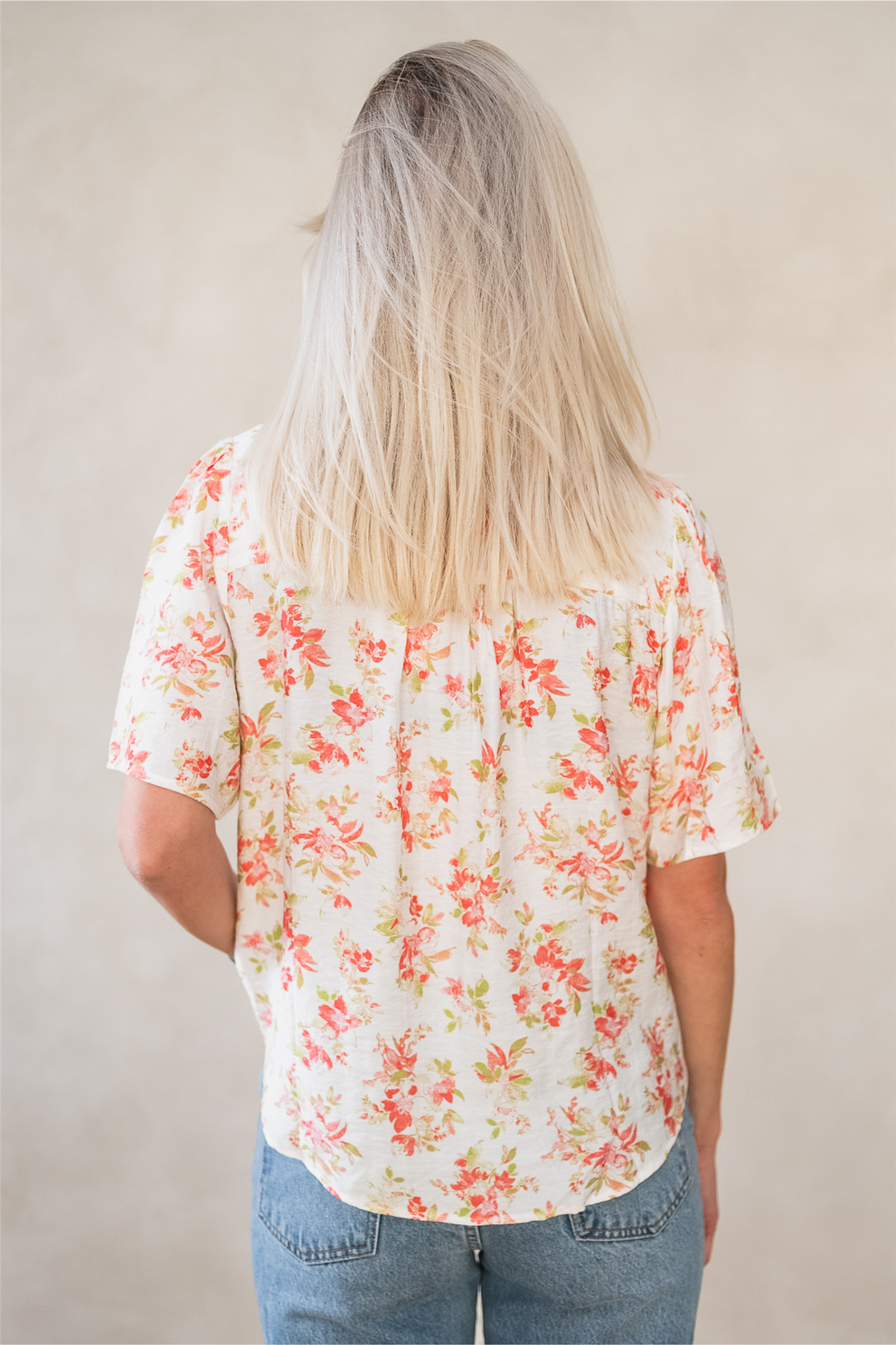 RAUSAstrid 2/4 Shirt AOP Cry Rose Flower