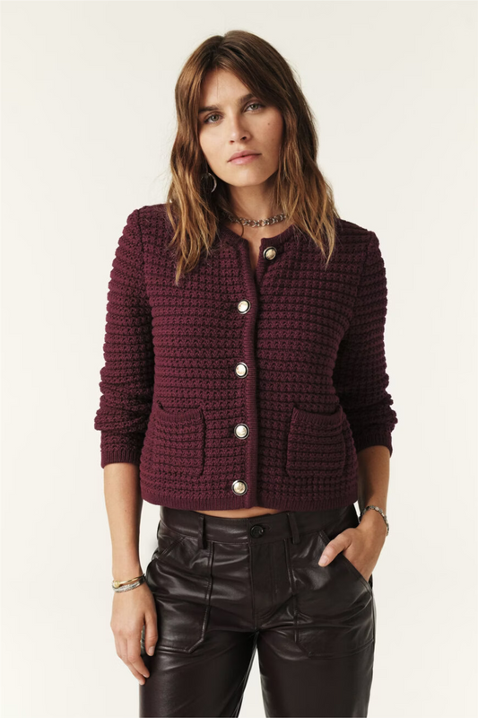 Gaspard Cardigan Bordeaux