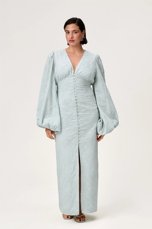Positano Dress Mint Embroidery.