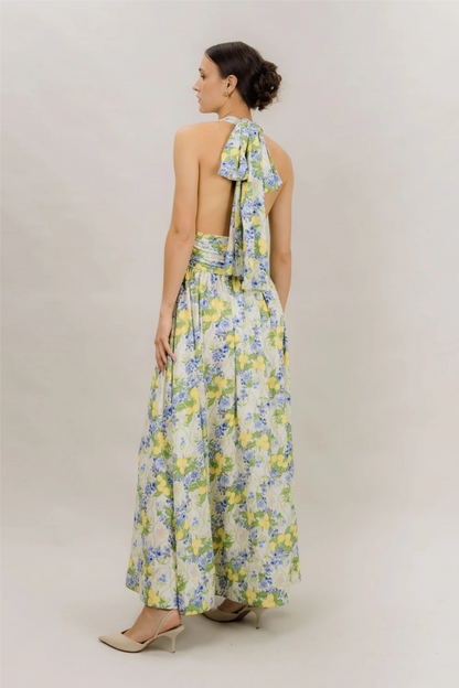 Rosso Dress Lemon Aop.