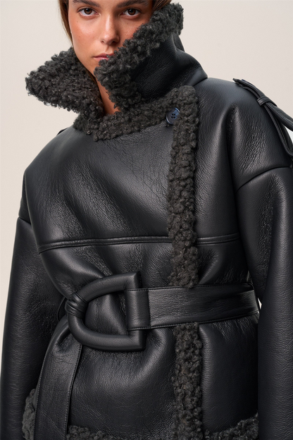 Manchester Cropped jacket Black