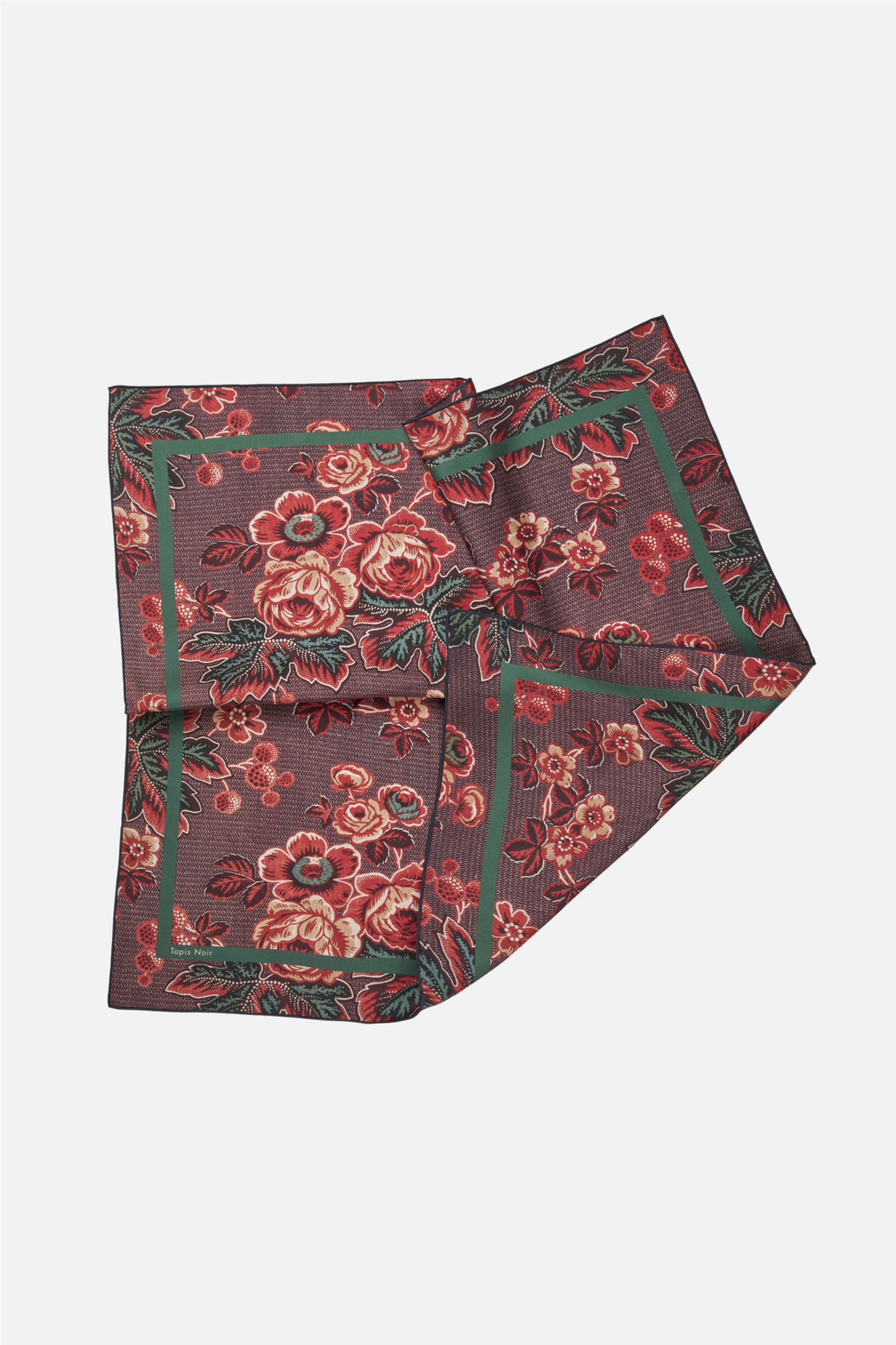 Small Classical Red Bloom Scarf Red