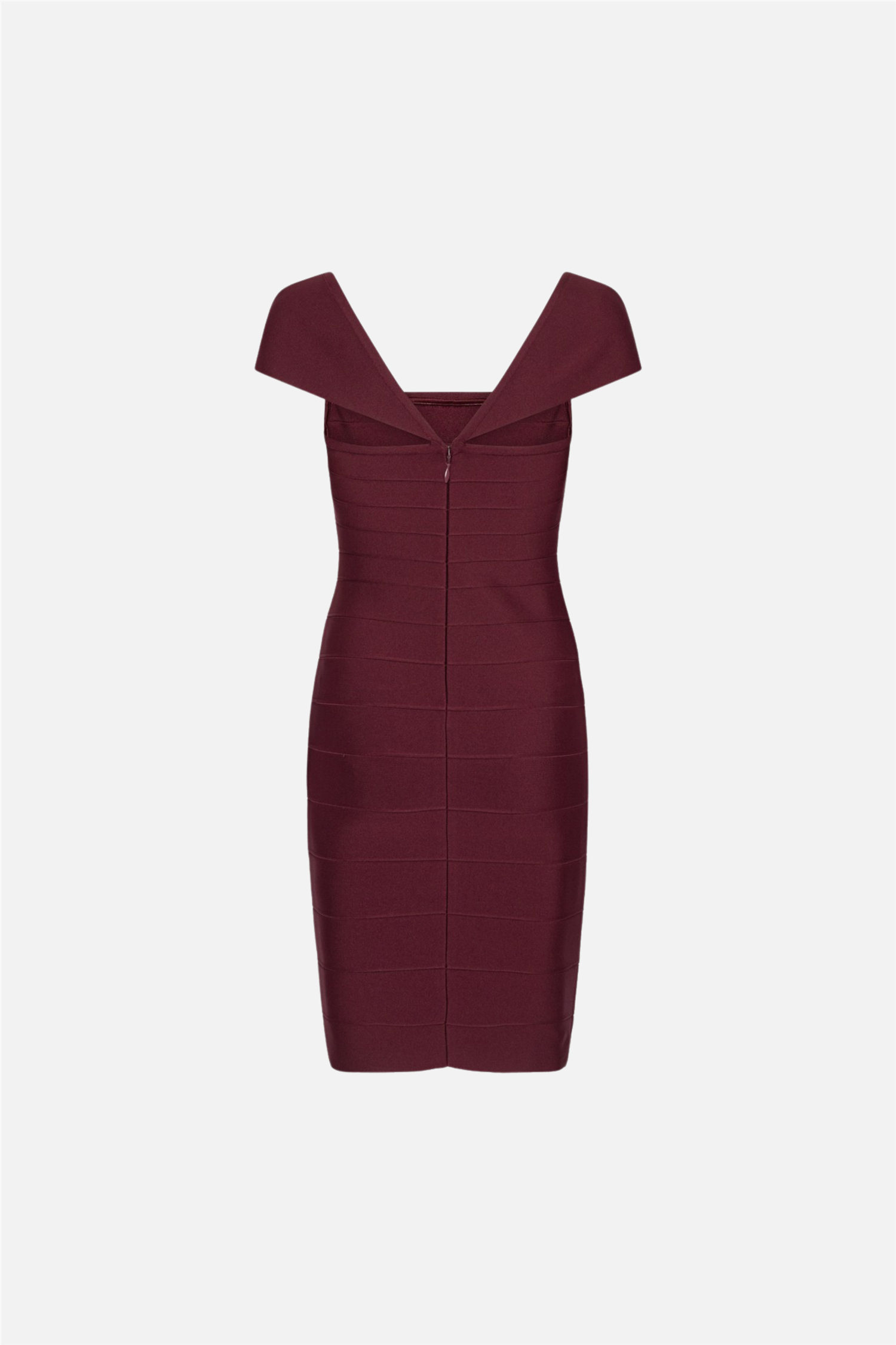 Midi Fitted Knit Dress Zinfandel.
