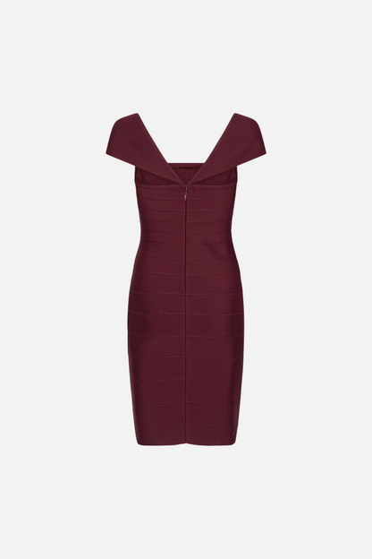 Midi Fitted Knit Dress Zinfandel.