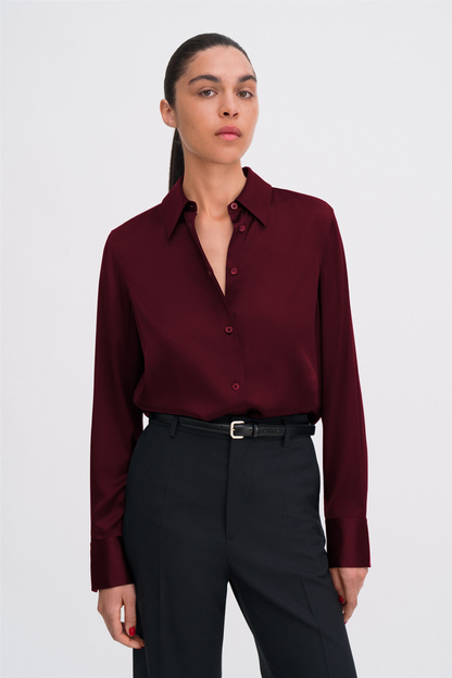 Silk shirt Dark Burgundy.