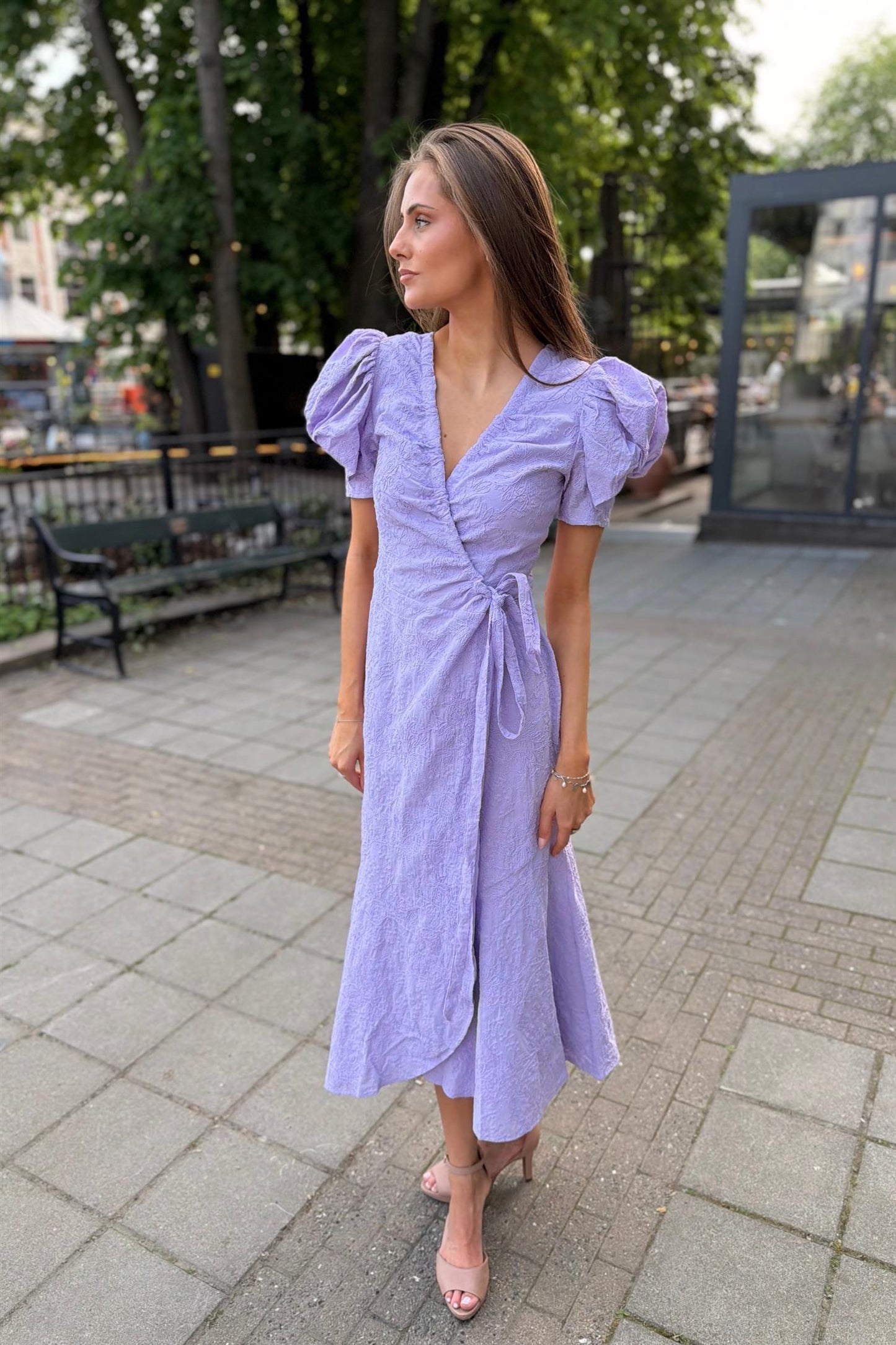 Ferrone Dress Lilac Embroidery