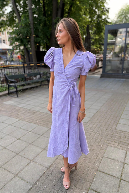 Ferrone Dress Lilac Embroidery