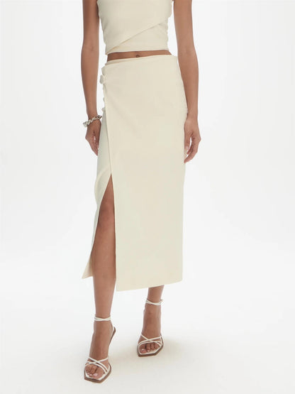 Overlap skirt Off-White