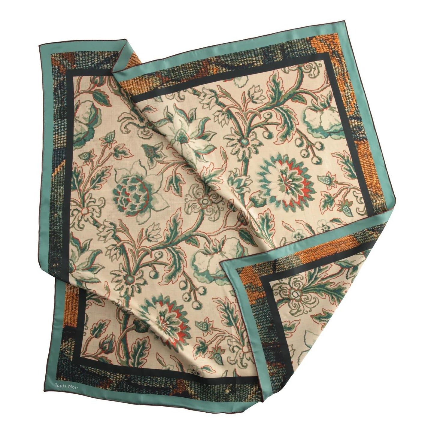 Classical Green Flower Scarf Floral
