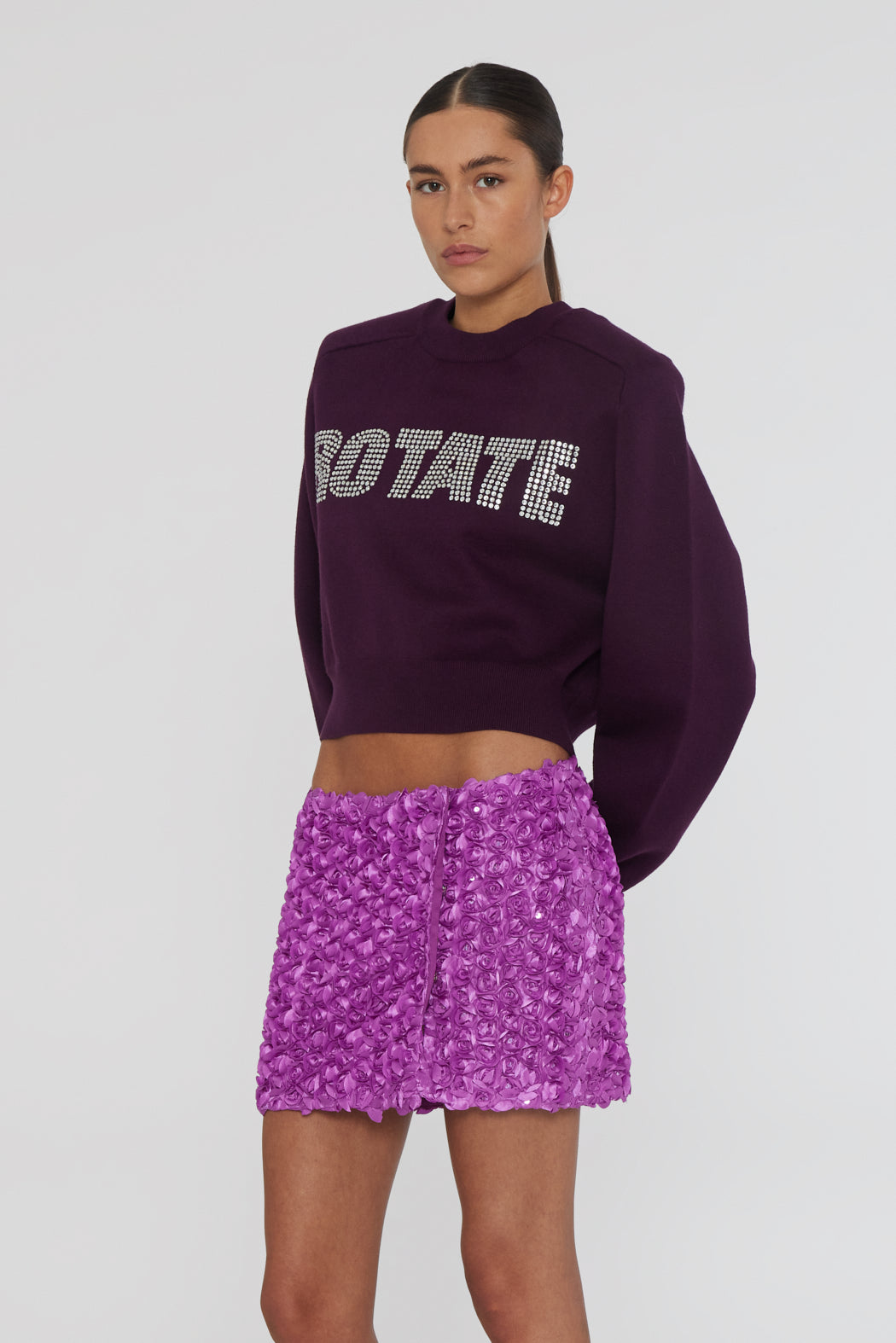 Firm Knit Cropped Jumper Pickled Beet Gcf